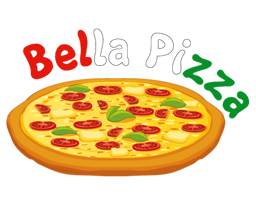 Bella Pizza logo.
